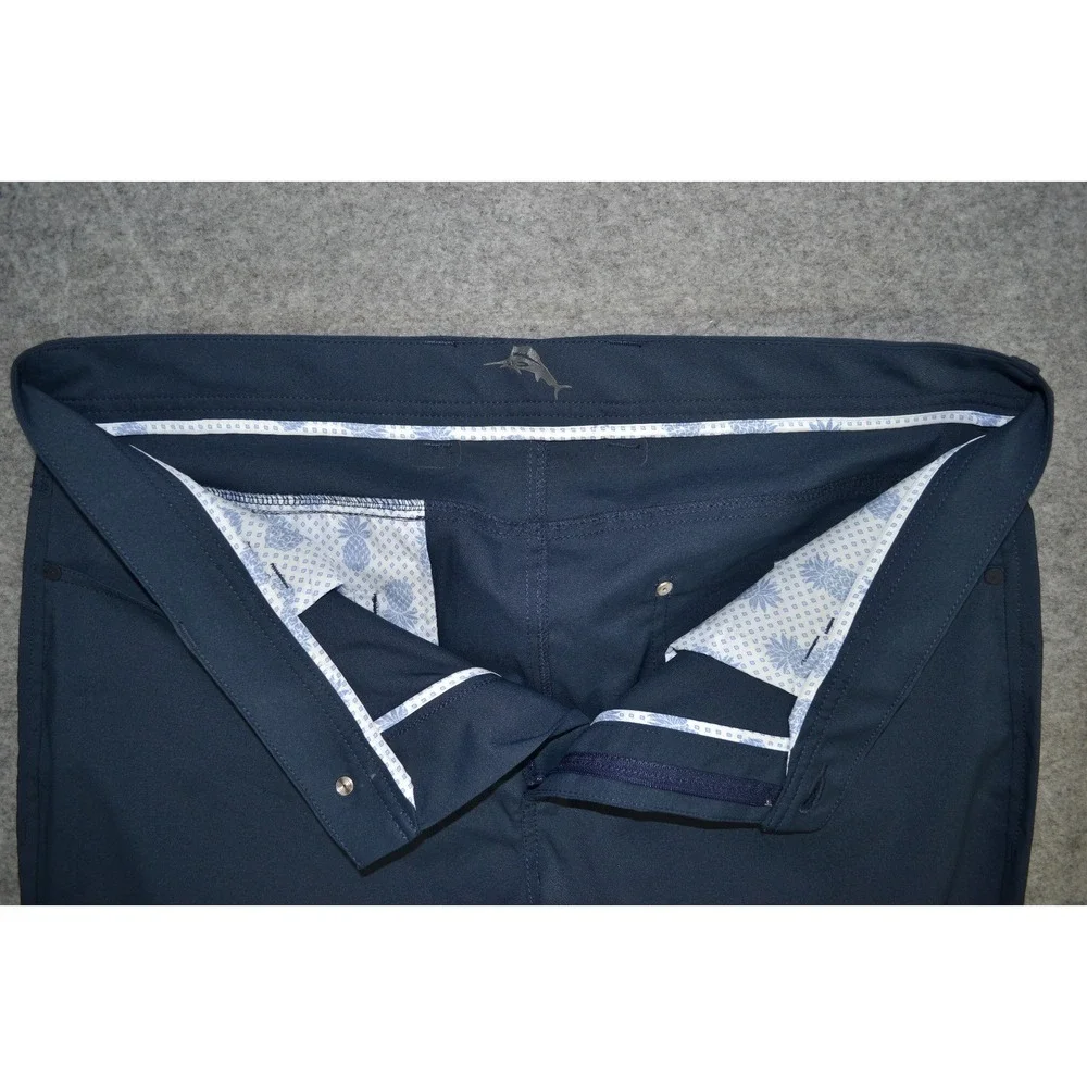 Tommy Bahama Island Zone Performance Pants Men 38x33 Tag-36x34 Navy Blue Stretch